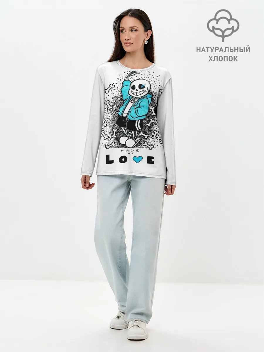 Лонгслив женский. Хлопок / Made of love