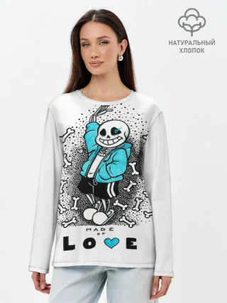 Лонгслив женский. Хлопок / Made of love