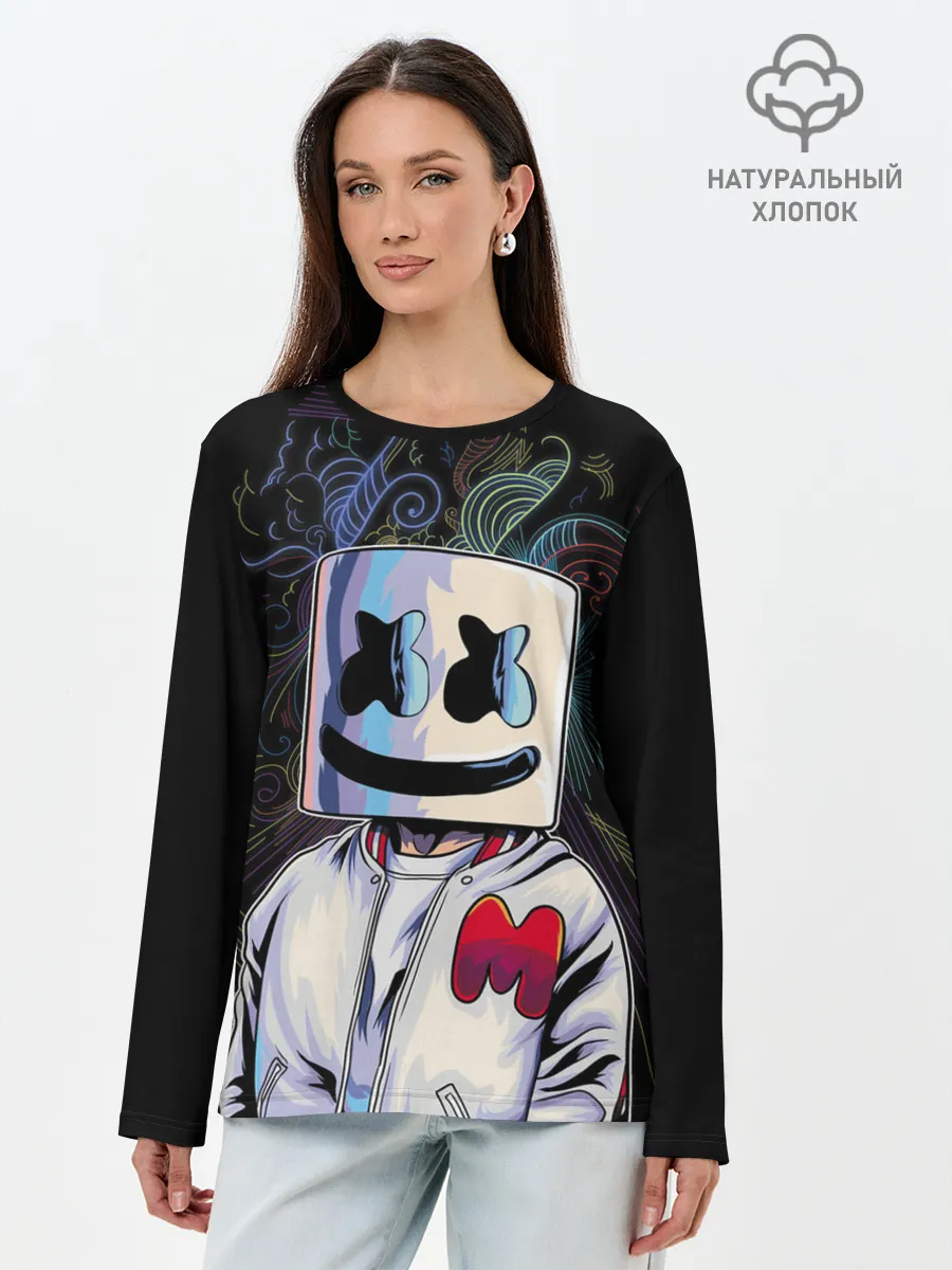 Лонгслив женский. Хлопок / M