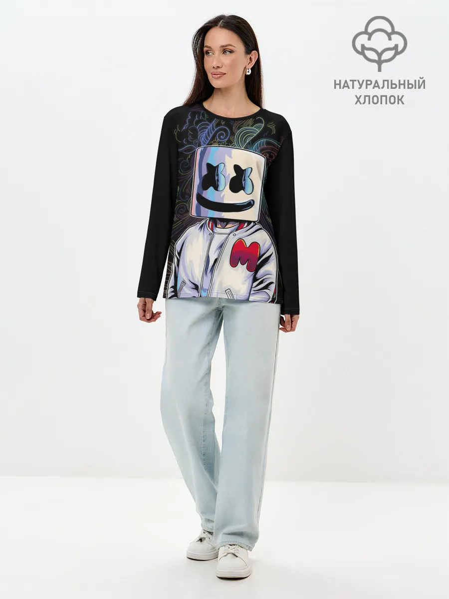 Лонгслив женский. Хлопок / M