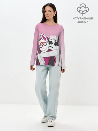 Лонгслив женский. Хлопок / Fortnite Marshmello