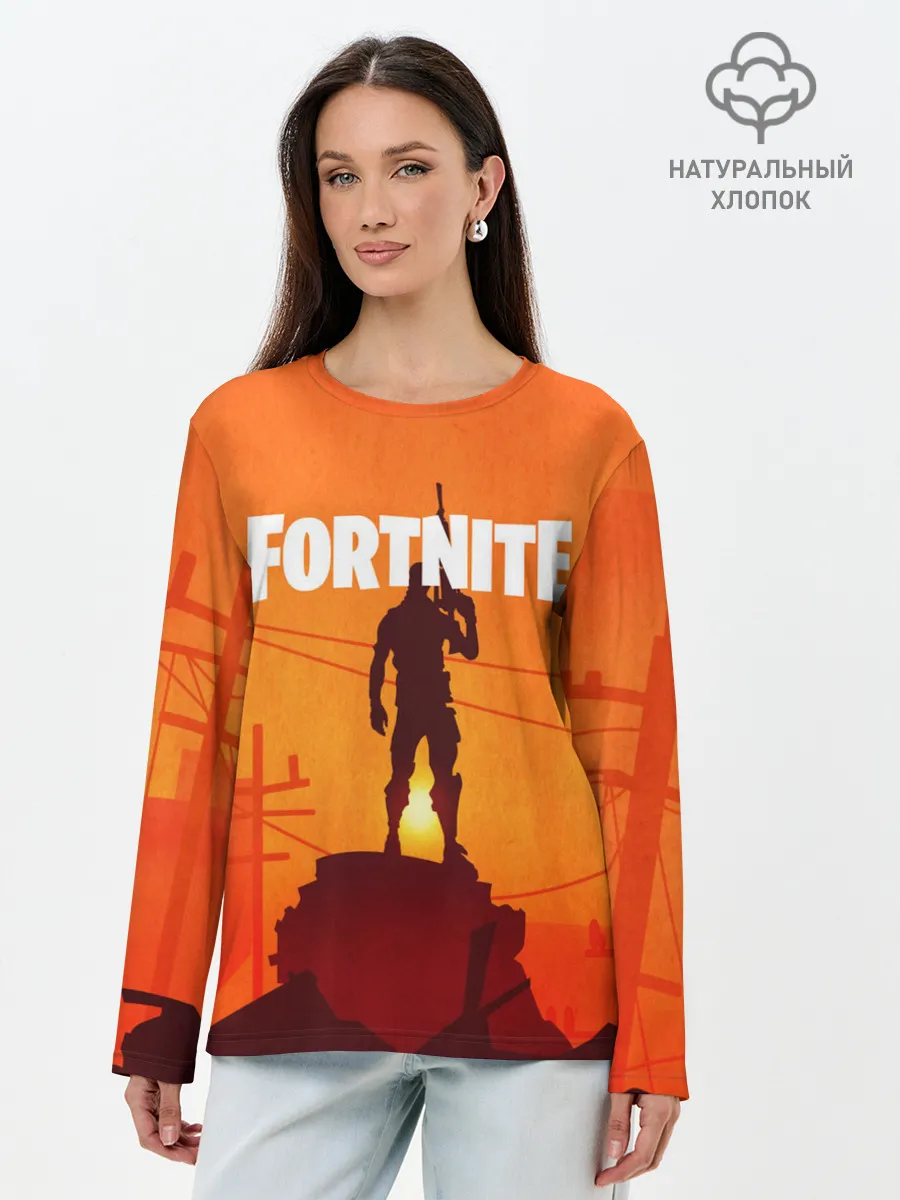 Лонгслив женский. Хлопок / Fortnite.
