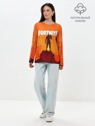 Лонгслив женский. Хлопок / Fortnite.
