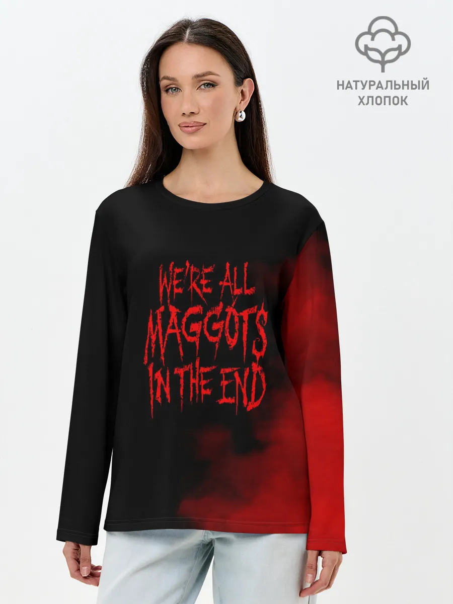 Лонгслив женский. Хлопок / Maggots - Slipknot