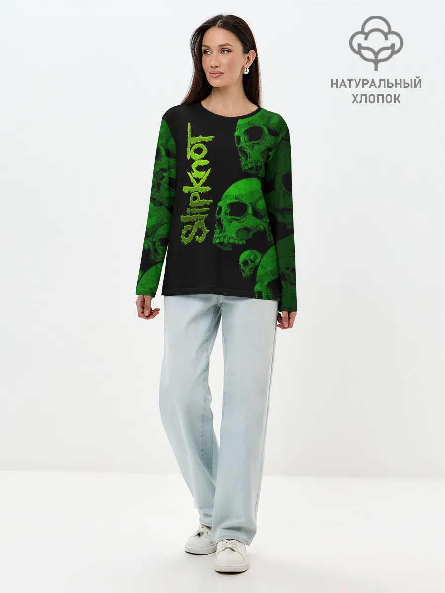 Лонгслив женский. Хлопок / Slipknot