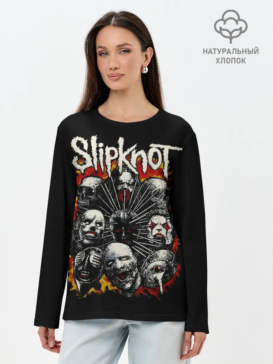 Лонгслив женский. Хлопок / Slipknot