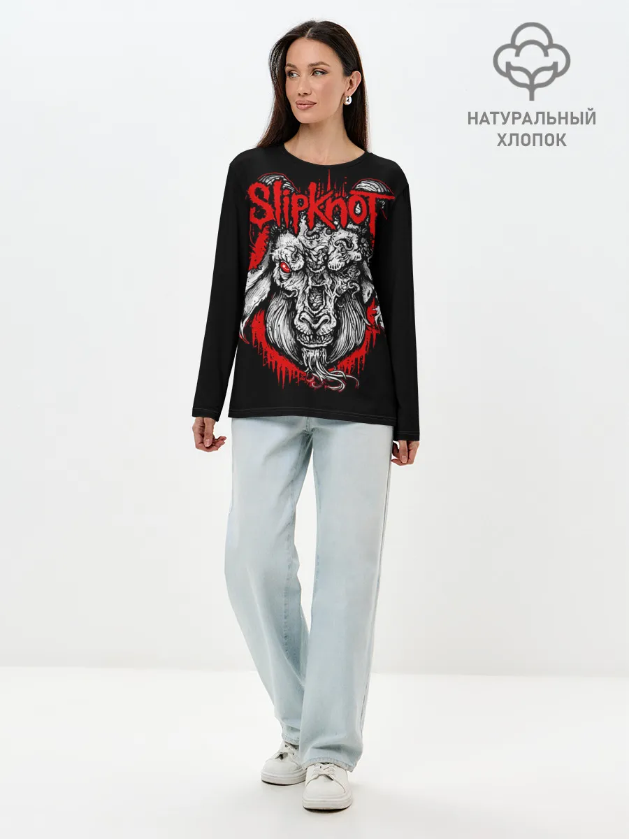 Лонгслив женский. Хлопок / Slipknot