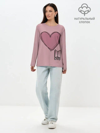 Лонгслив женский. Хлопок / BTS