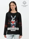 Лонгслив женский. Хлопок / Кролик с Пистолетами: Измайлов
