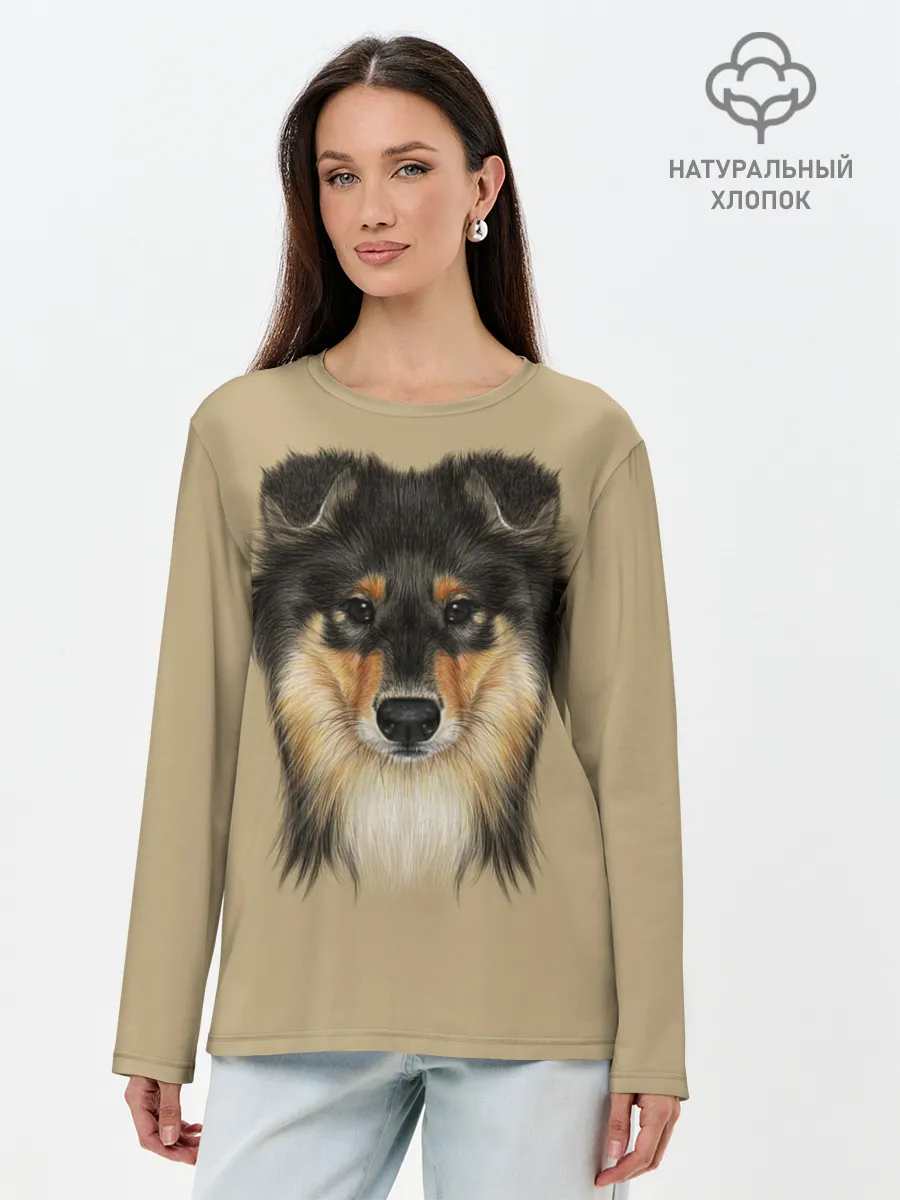 Лонгслив женский. Хлопок / Sheltie