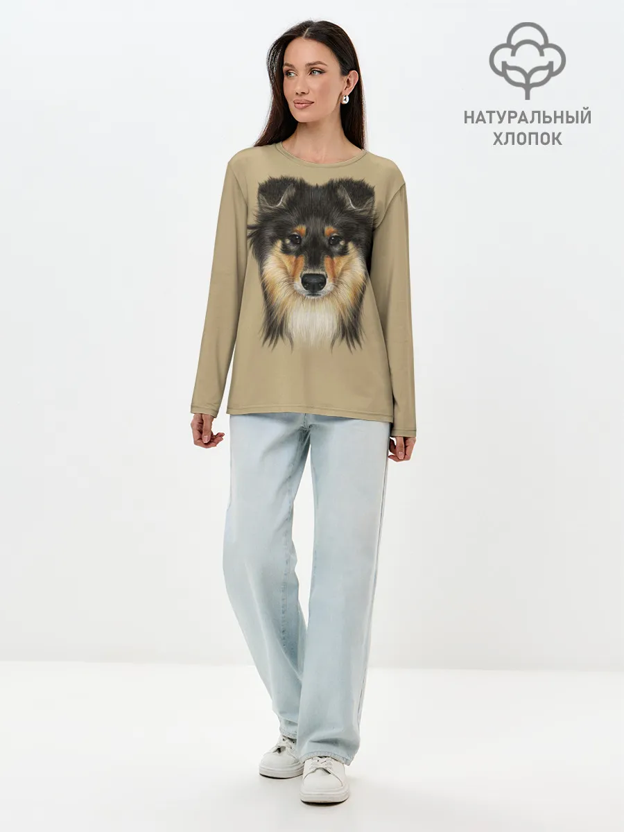 Лонгслив женский. Хлопок / Sheltie