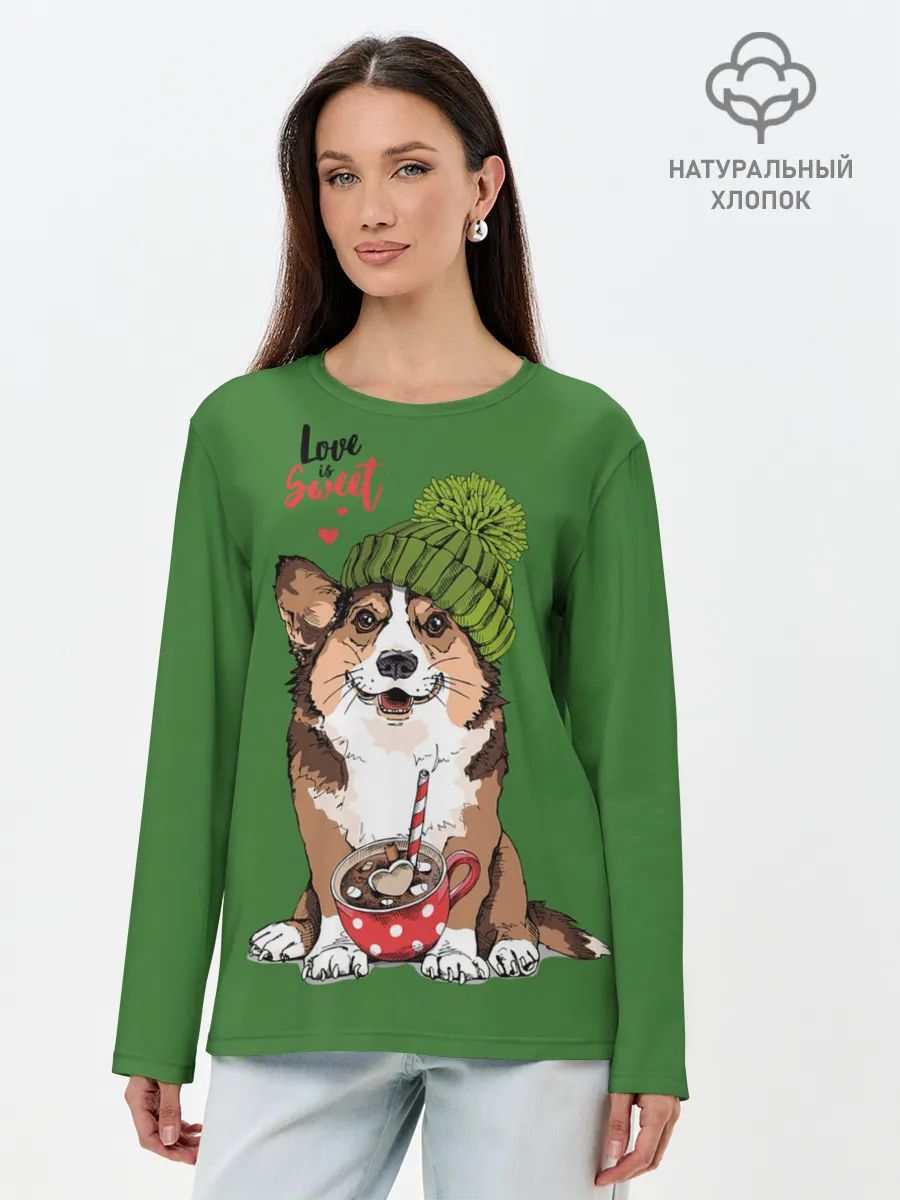 Лонгслив женский. Хлопок / Love is sweet