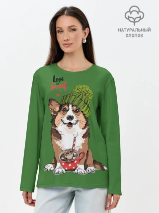 Лонгслив женский. Хлопок / Love is sweet