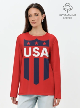 Лонгслив женский. Хлопок / USA