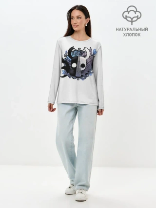 Лонгслив женский. Хлопок / Hollow Knight