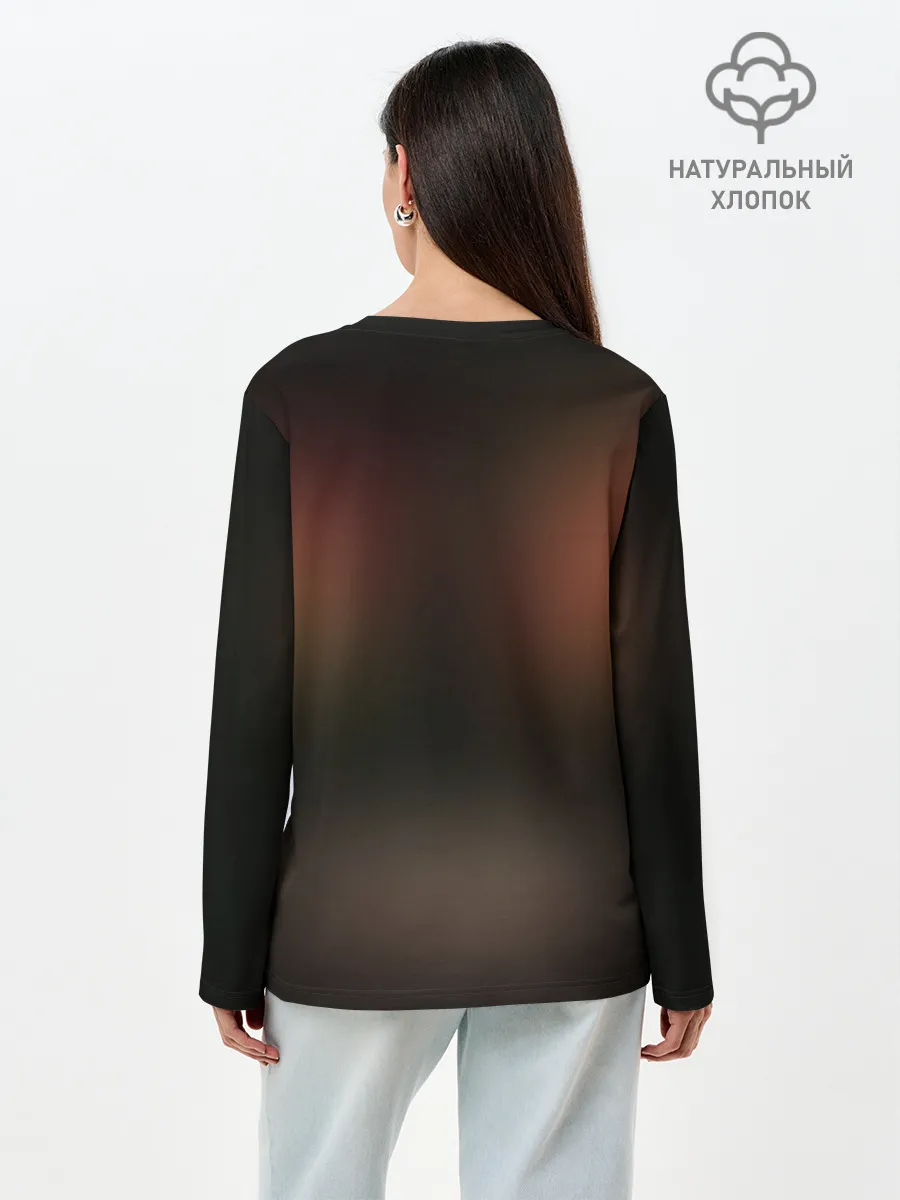 Лонгслив женский. Хлопок / Годзилла