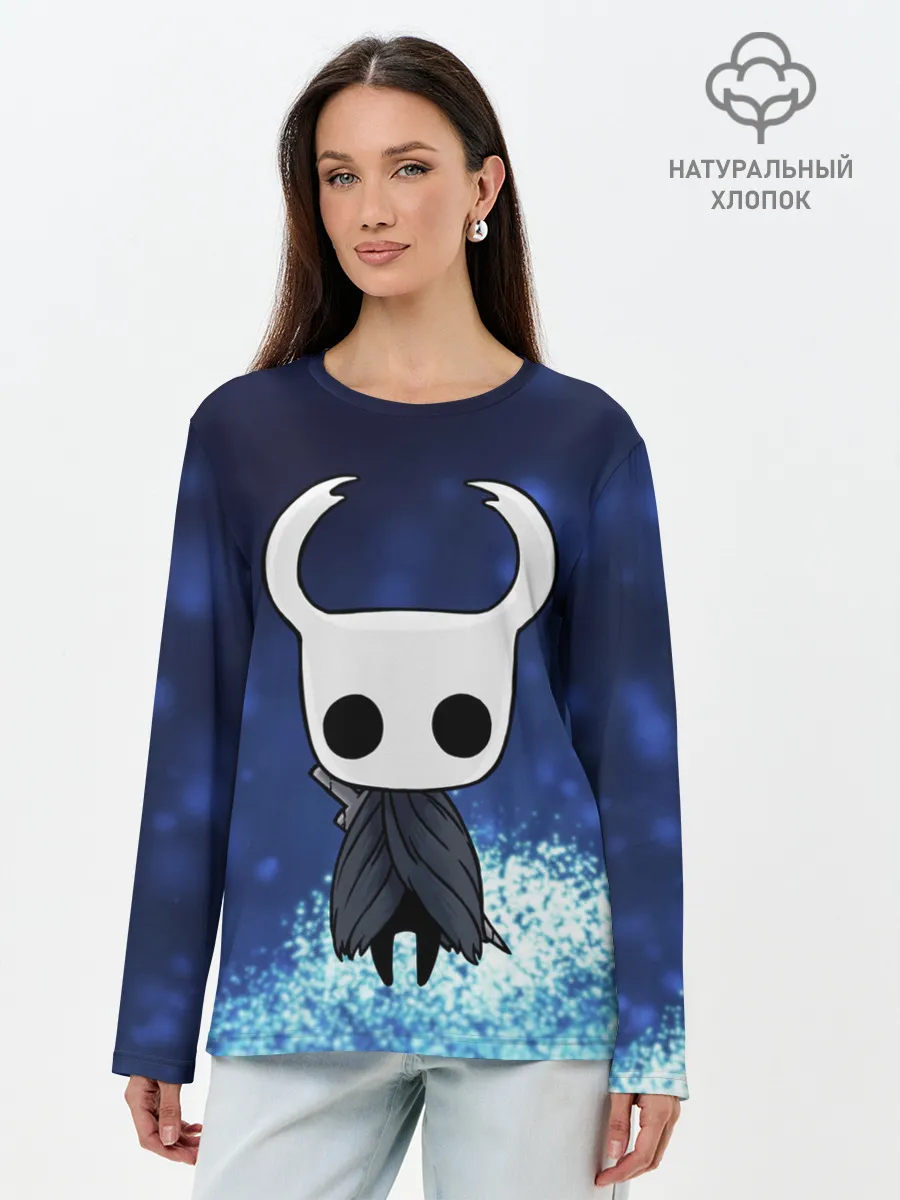Лонгслив женский. Хлопок / Рыцарь - HOLLOW KNIGHT