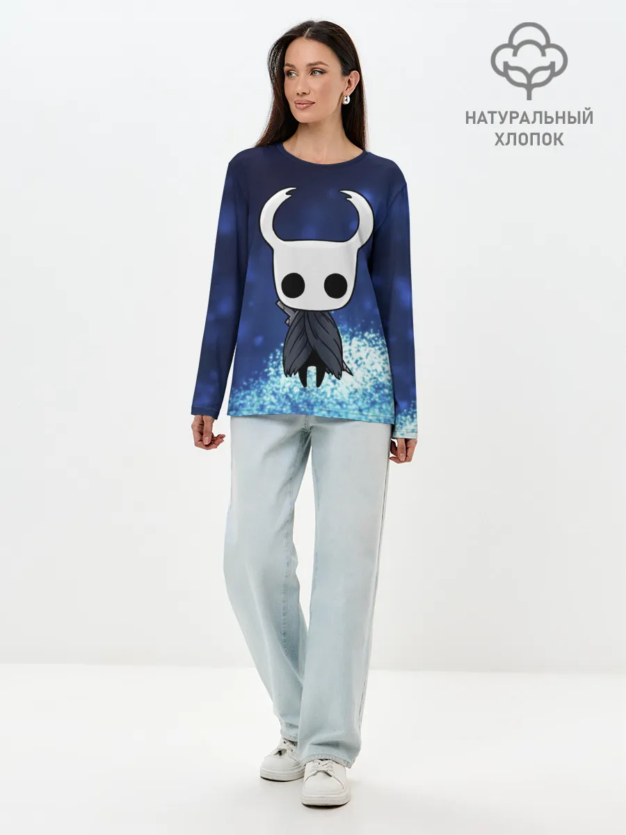 Лонгслив женский. Хлопок / Рыцарь - HOLLOW KNIGHT
