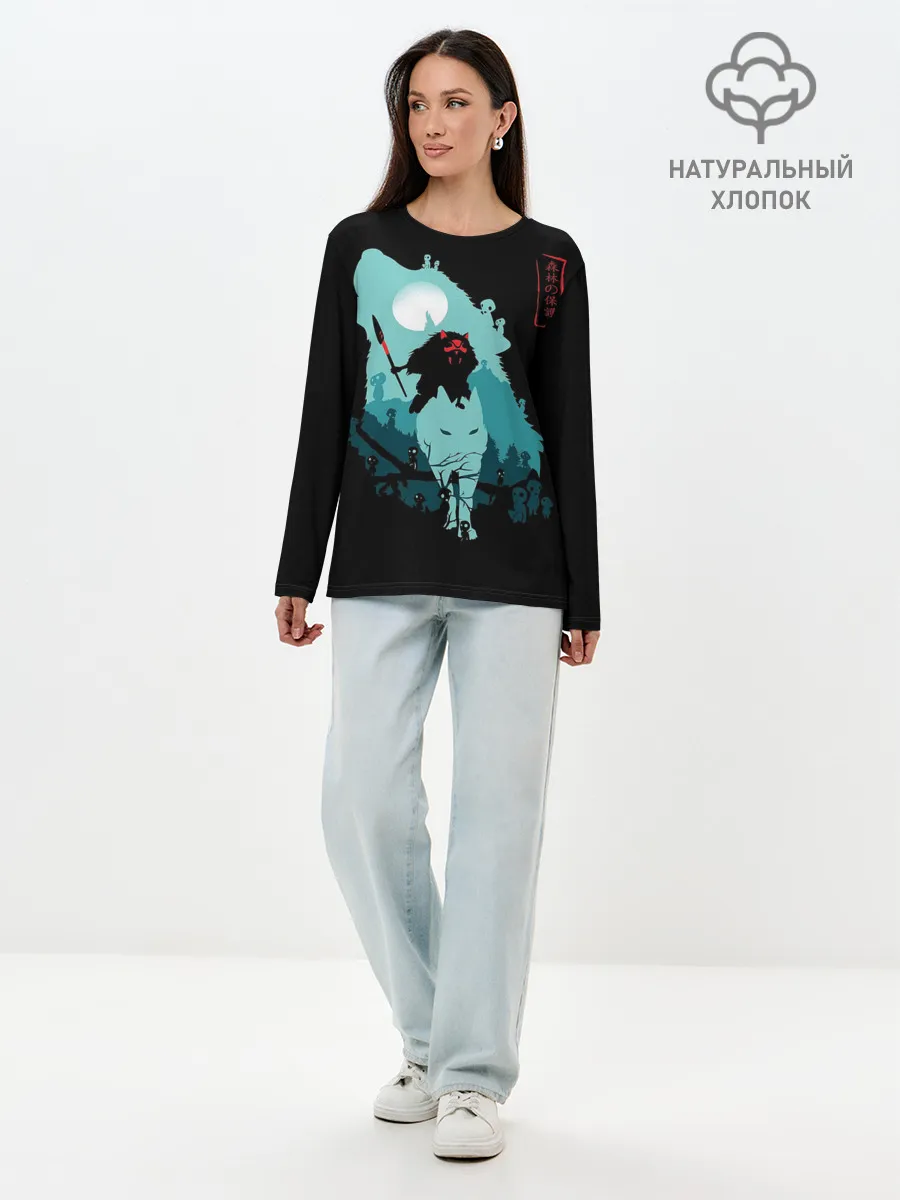 Лонгслив женский. Хлопок / Princess Mononoke
