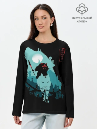 Лонгслив женский. Хлопок / Princess Mononoke