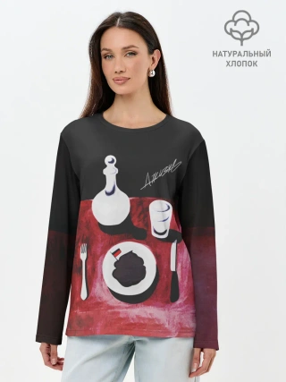 Лонгслив женский. Хлопок / ДЖИЗУС - Нога в Ногу с Этой...