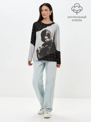Лонгслив женский. Хлопок / ДЖИЗУС