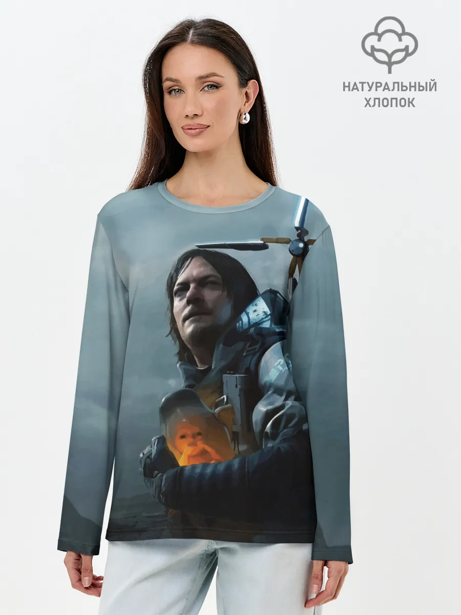 Лонгслив женский. Хлопок / Сэм - DEATH STRANDING
