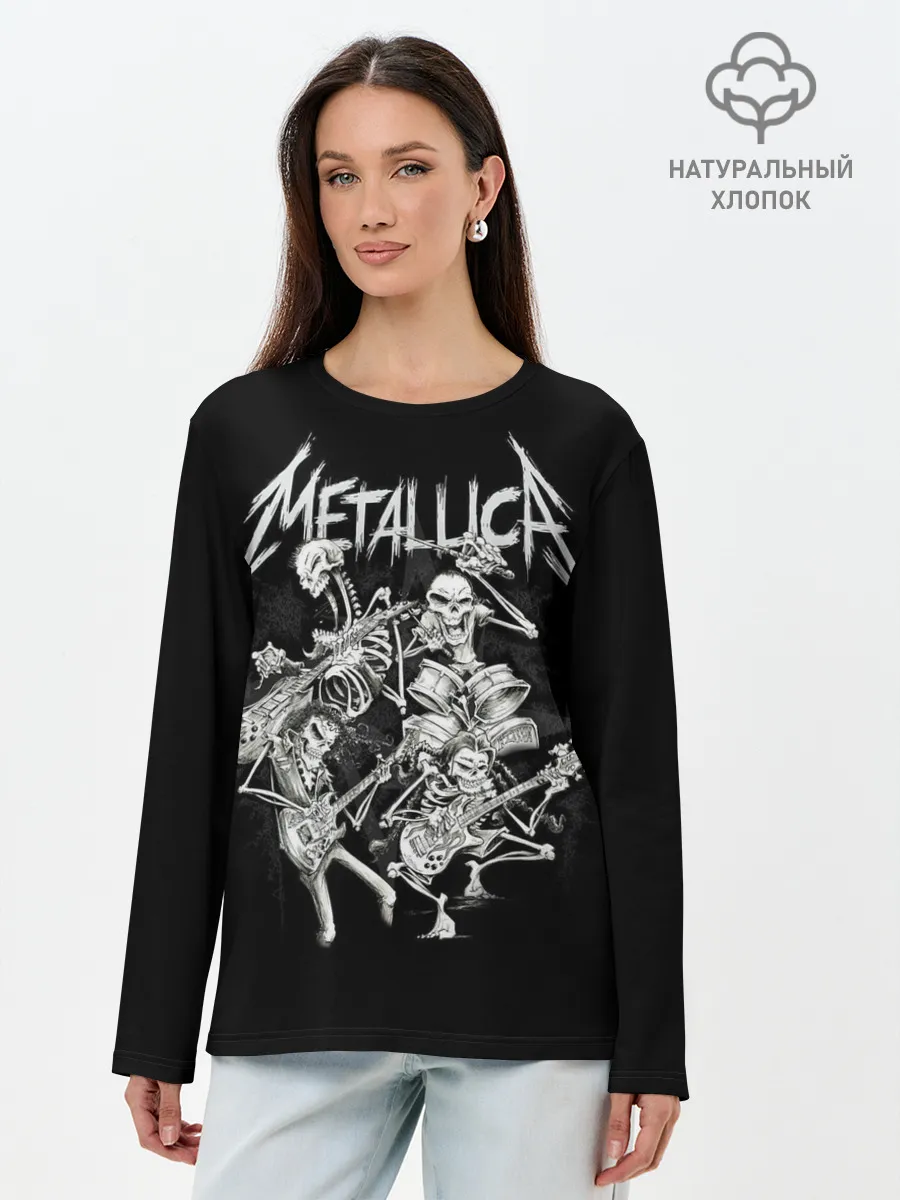 Лонгслив женский. Хлопок / Metallica