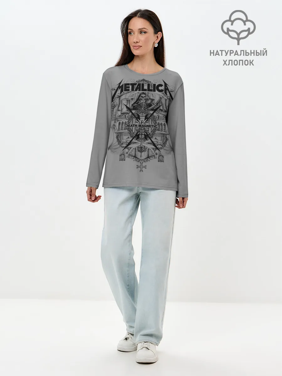 Лонгслив женский. Хлопок / Metallica