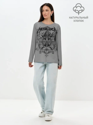 Лонгслив женский. Хлопок / Metallica