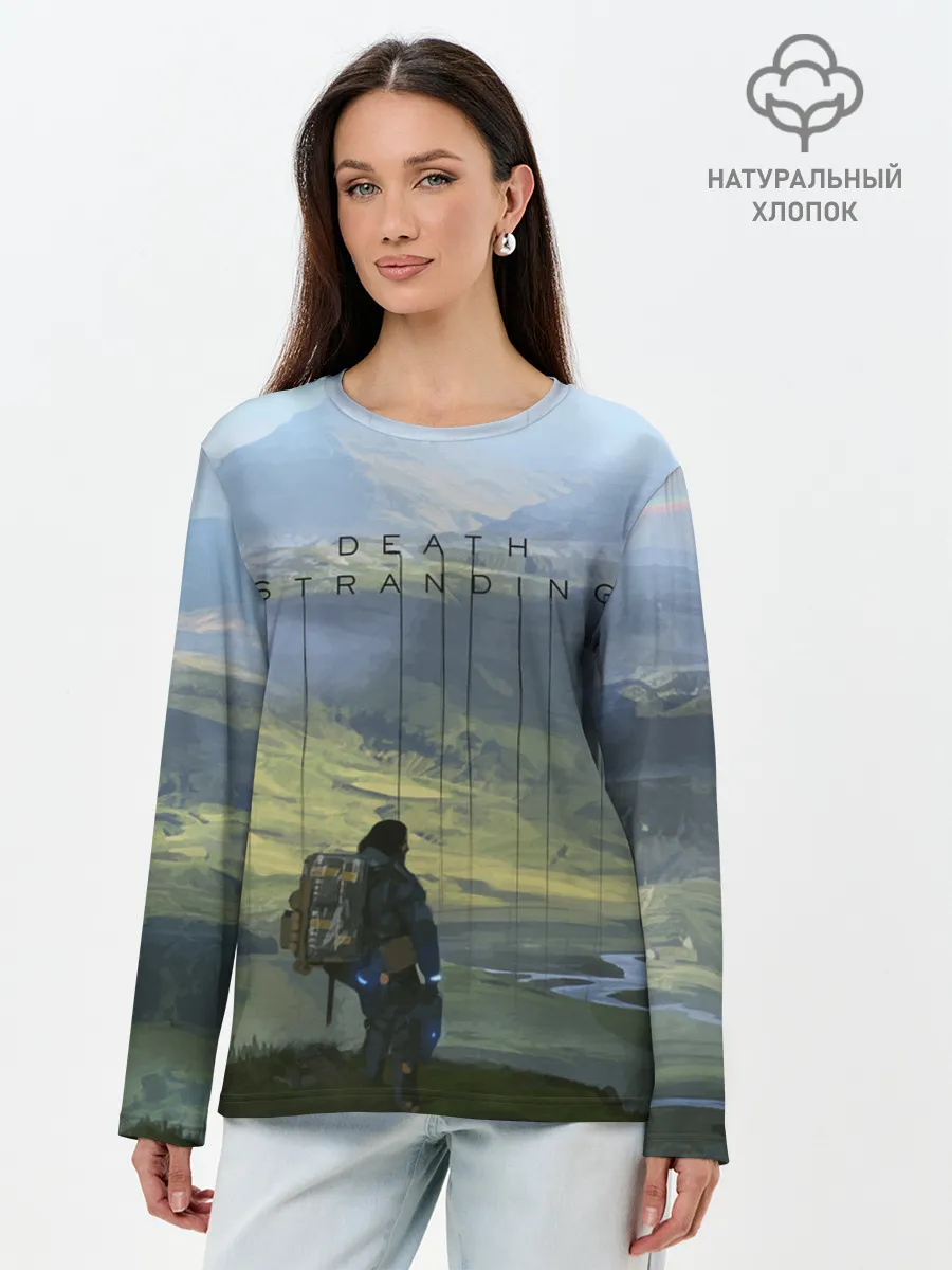 Лонгслив женский. Хлопок / DEATH STRANDING - СЭМ