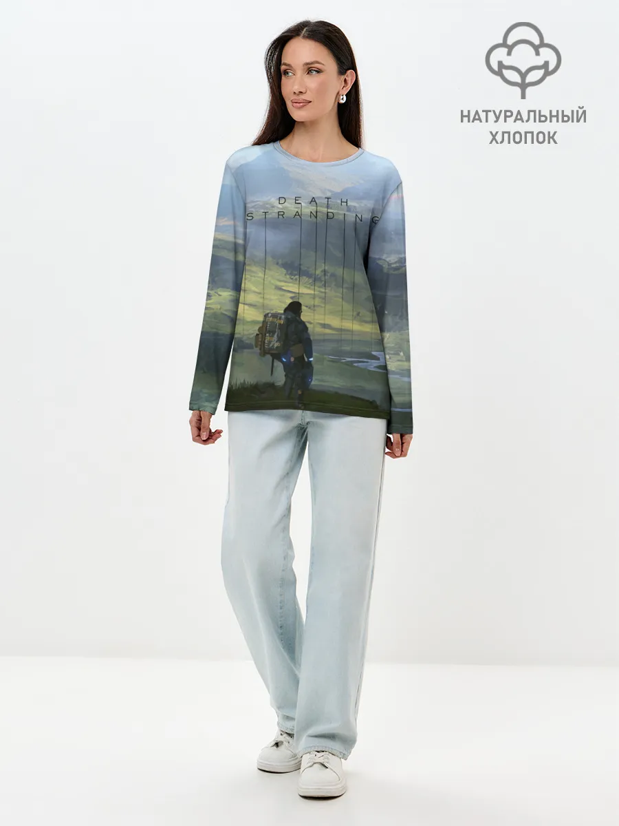 Лонгслив женский. Хлопок / DEATH STRANDING - СЭМ
