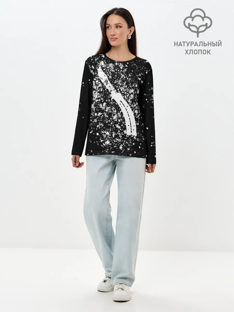 Лонгслив женский. Хлопок / CS GO White Knife