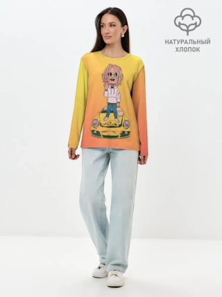 Лонгслив женский. Хлопок / Lil Pump - Flex Like Ouu