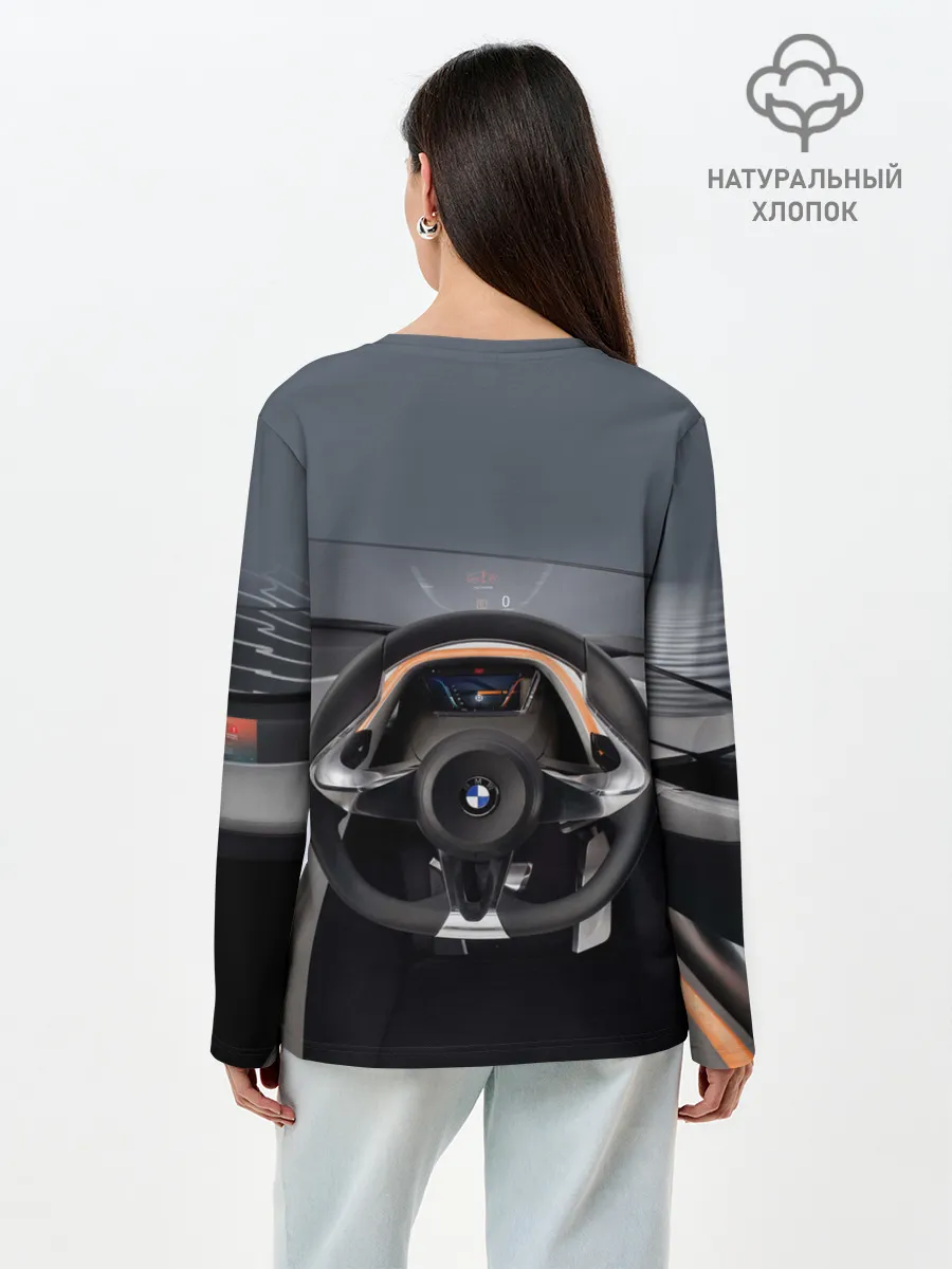 Лонгслив женский. Хлопок / BMW