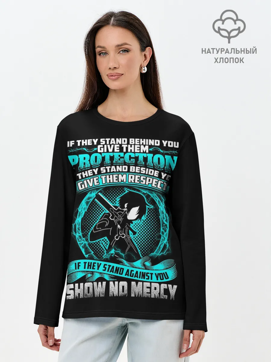 Лонгслив женский. Хлопок / HEARTBEATS Sword Art Online