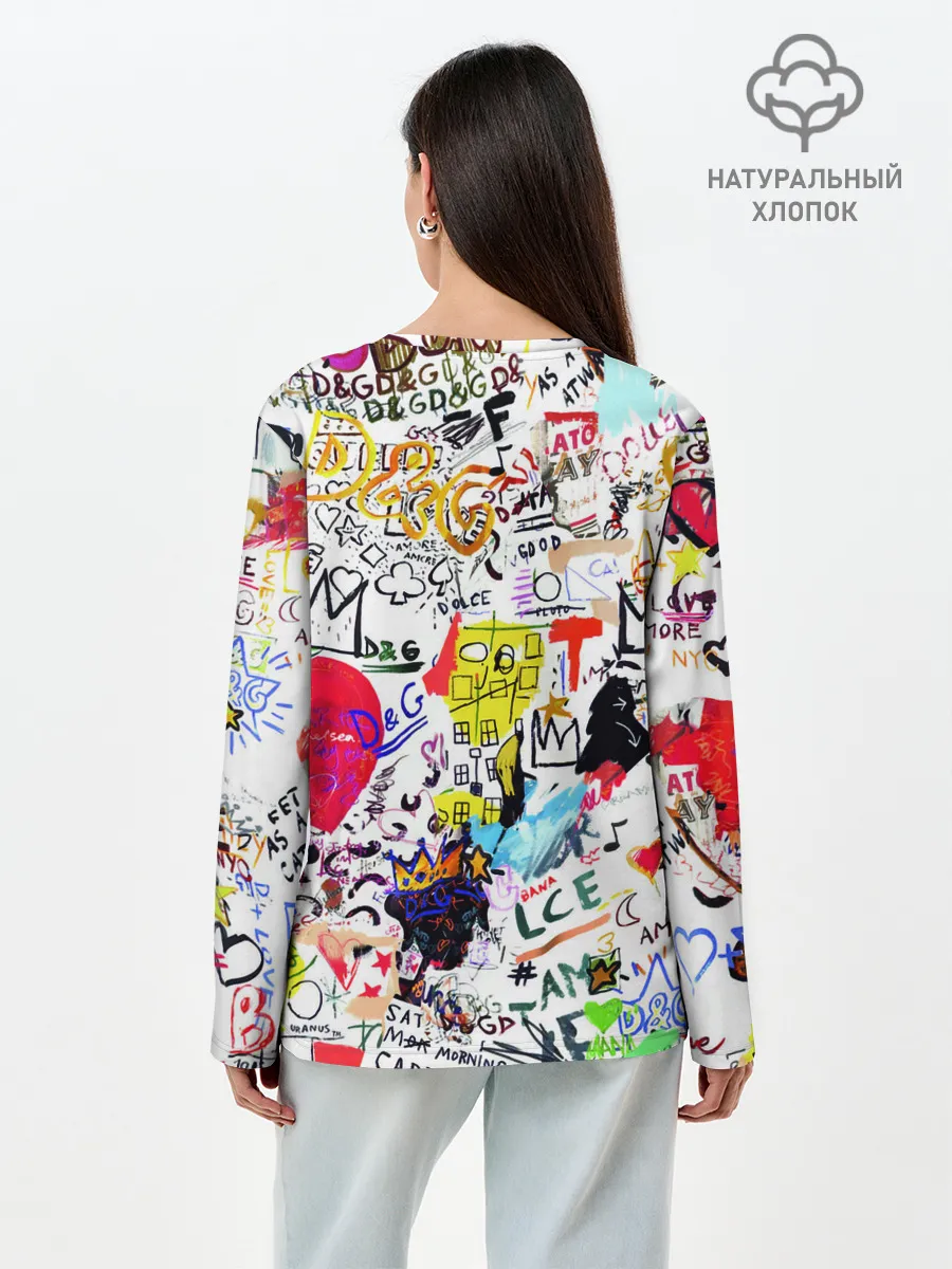 Лонгслив женский. Хлопок / DG paint