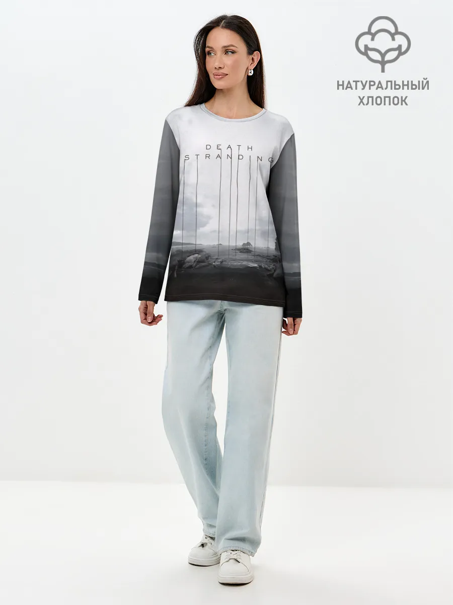 Лонгслив женский. Хлопок / DEATH STRANDING