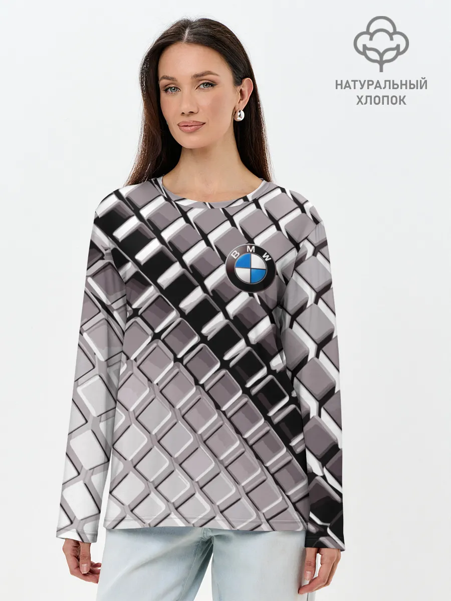 Лонгслив женский. Хлопок / BMW
