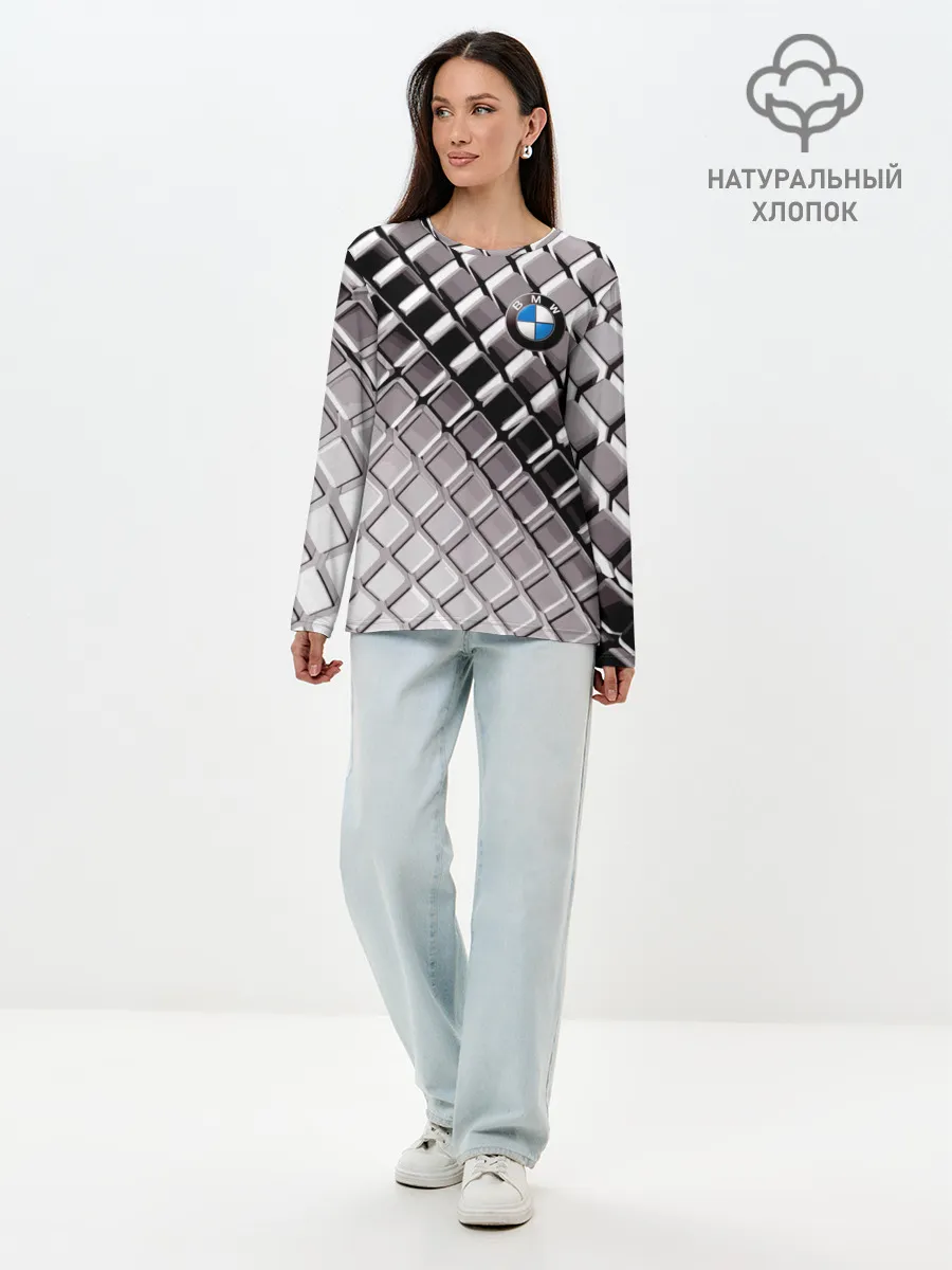 Лонгслив женский. Хлопок / BMW