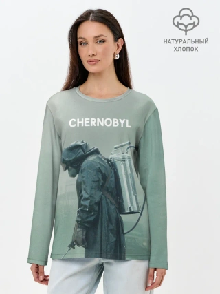 Лонгслив женский. Хлопок / Чернобыль