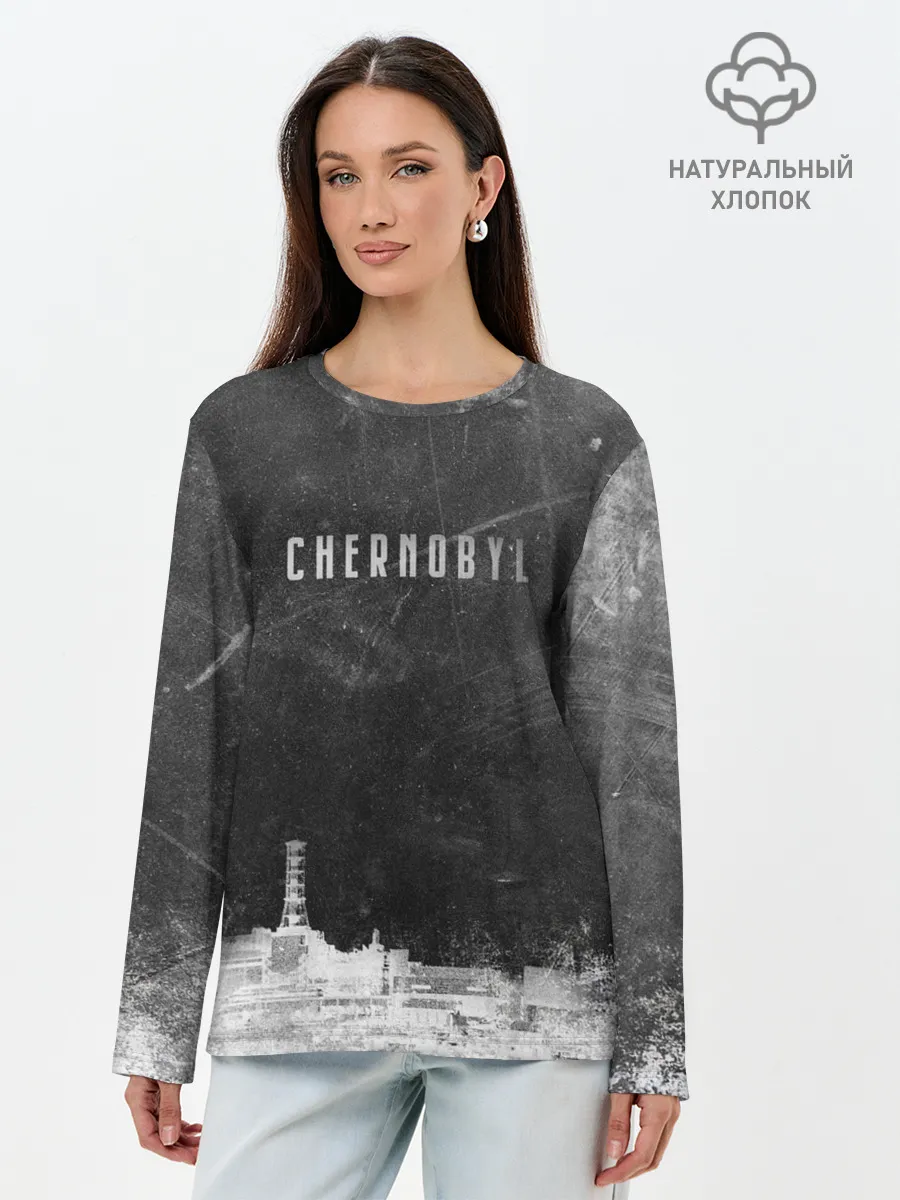 Лонгслив женский. Хлопок / Чернобыль 3