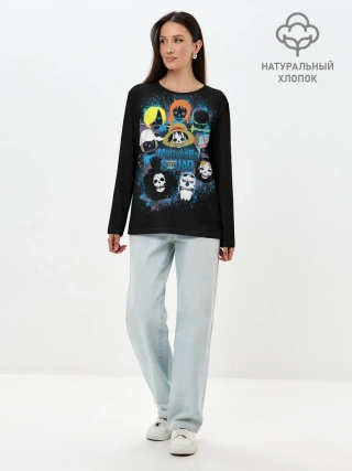 Лонгслив женский. Хлопок / пираты One Piece