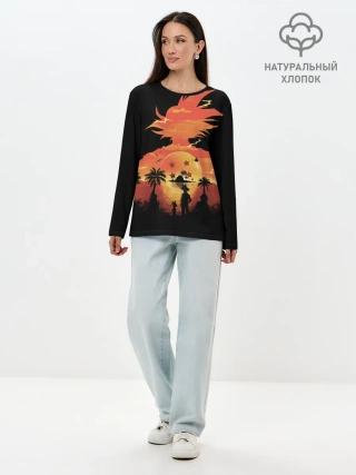Лонгслив женский. Хлопок / Dragon Ball Illusion