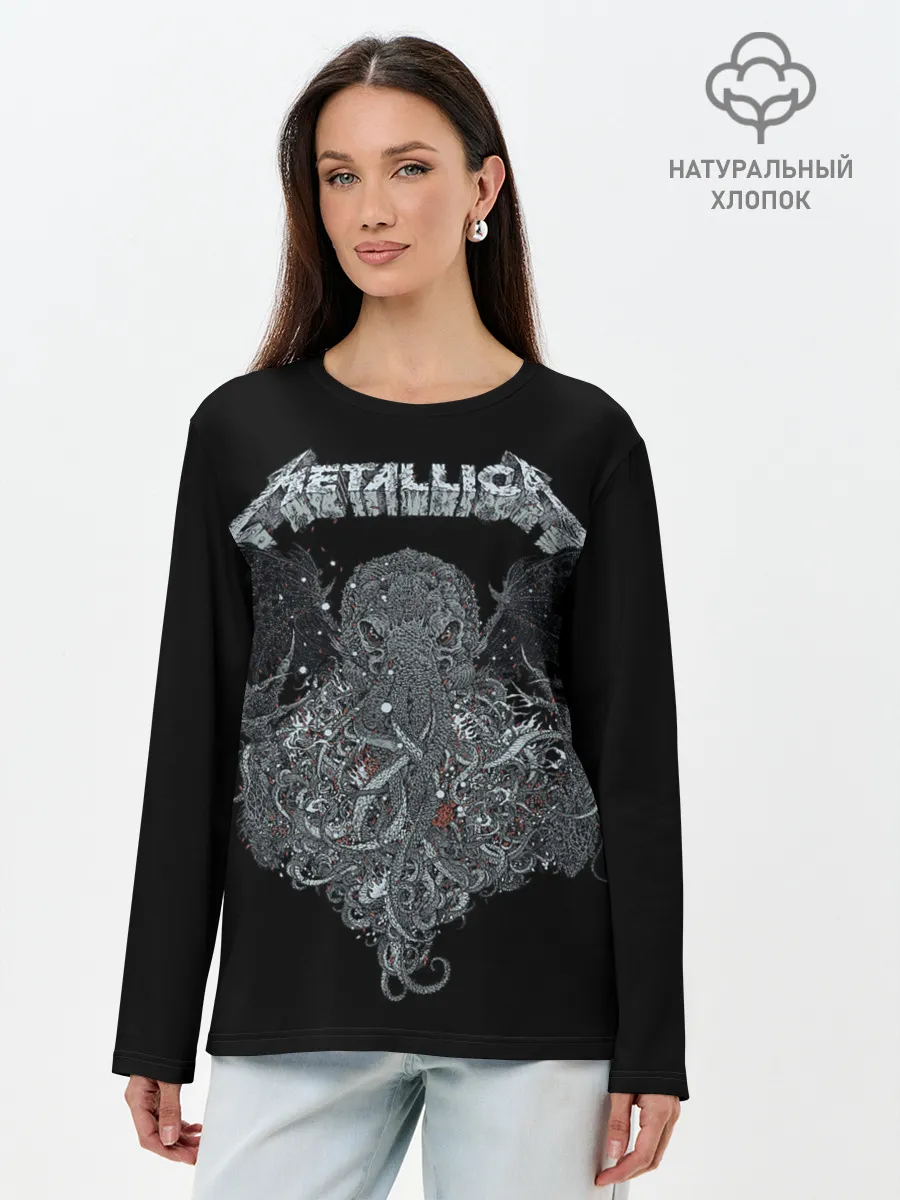 Лонгслив женский. Хлопок / Metallica