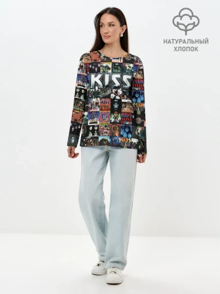 Лонгслив женский. Хлопок / Kiss