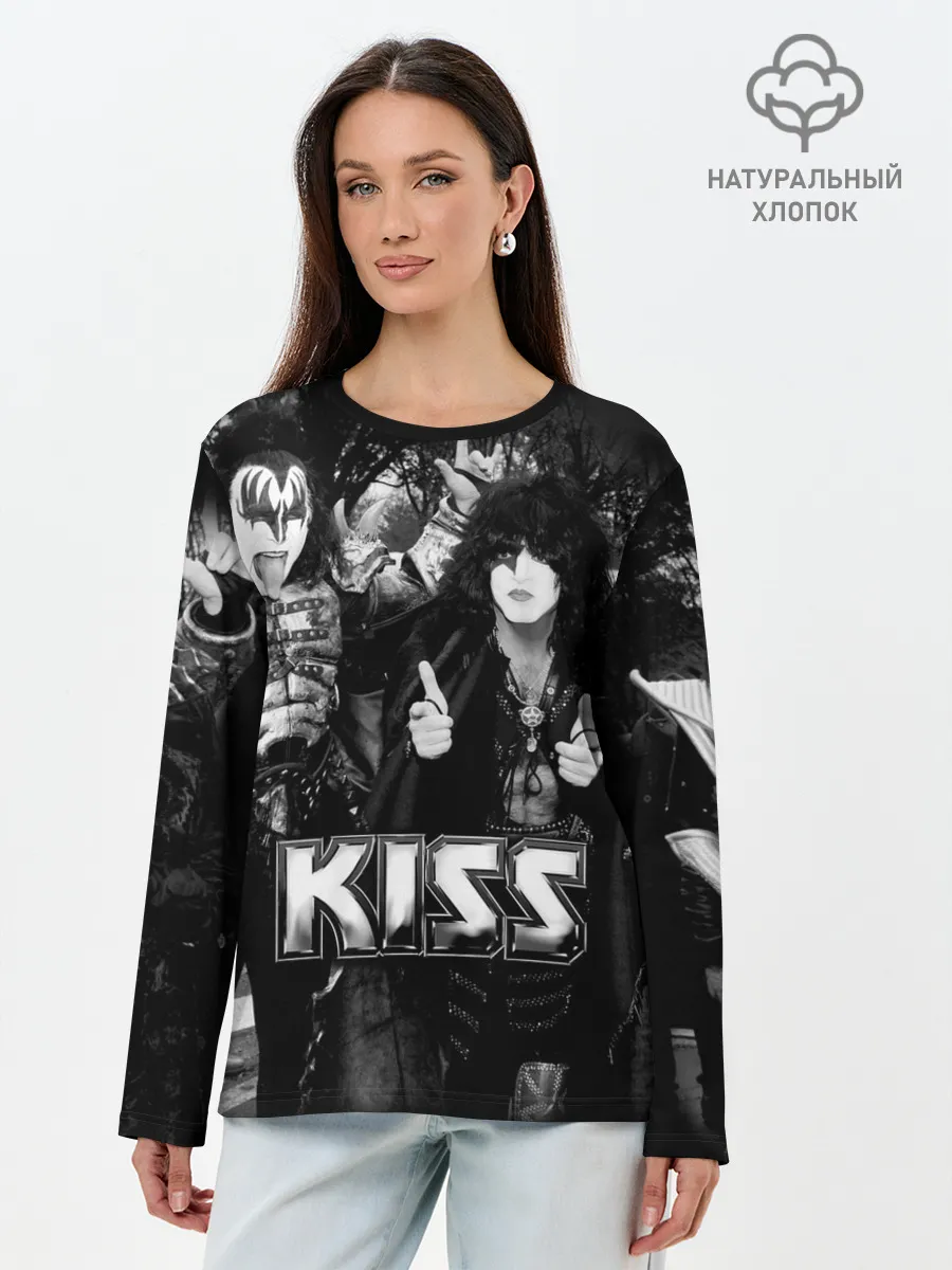 Лонгслив женский. Хлопок / Kiss