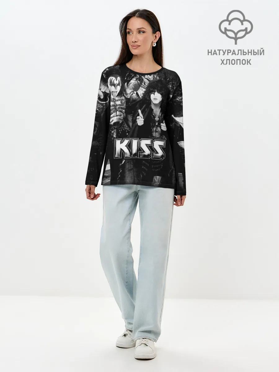 Лонгслив женский. Хлопок / Kiss