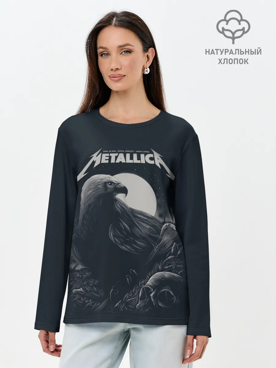 Лонгслив женский. Хлопок / Metallica