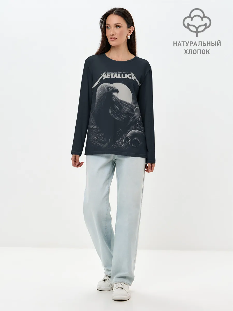 Лонгслив женский. Хлопок / Metallica